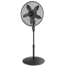 Lasko 18" Stand Oscillating Fan Black: Adjustable Height, Remote Control,