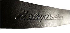 Black Harley Davidson Embossed Leather Belt No Buckle Size 3W 48&rdquo;-54&rdquo; NWOT