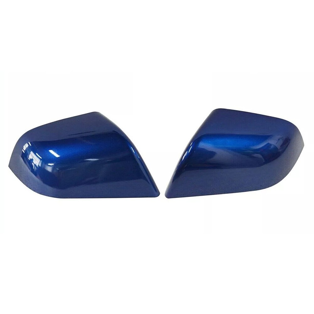For Tesla Model Y 2020-2023 Pair Blue  Left&Right Side Rearview Mirror Cap Cover