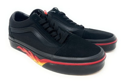VANS Old Skool (Flame Wall) Black/Black Size M4/W5.5