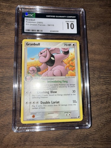 Pokemon TCG CGC 10 Gem Mint Granbull 39/115 Unseen Forces Regular - Bild 5 von 11