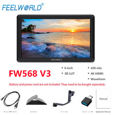 FEELWORLD FW568 V3 6 inch DSLR Camera Field Monitor 4K HDMI 3D LUT Full HD LCD