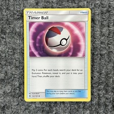 Pokémon TCG Sole e Luna Timer Ball 134/149 Carta Allenatore Non Comune NM