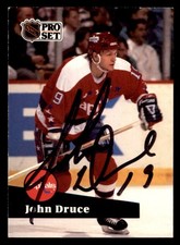 1991 Pro Set Hockey #251 John Druce Signed Autograph (no COA)