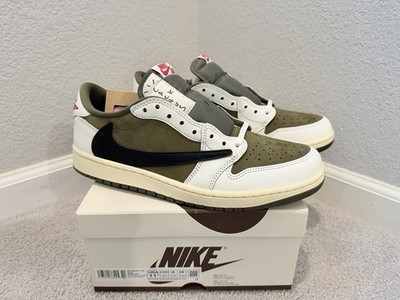 Nike Travis Scott x Air Jordan 1 RetroOG SP Low Medium Olive US Men Size 11.5