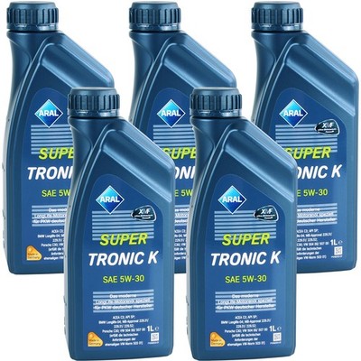 5x1L 5W-30 ARAL SUPER TRONIC K LONGLIFE 5W30 für MB 229.52 VW 5047.00 BMW LL 04
