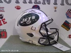 Joe Namath Signed  Full Size Jets Throwback Replica Helmet Beckett COA