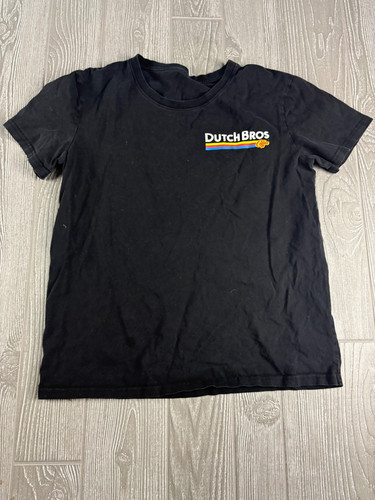 Dutch Bros Coffee Tee Shirt Black Short Sleeve Graphic Logo Unisex Medium
