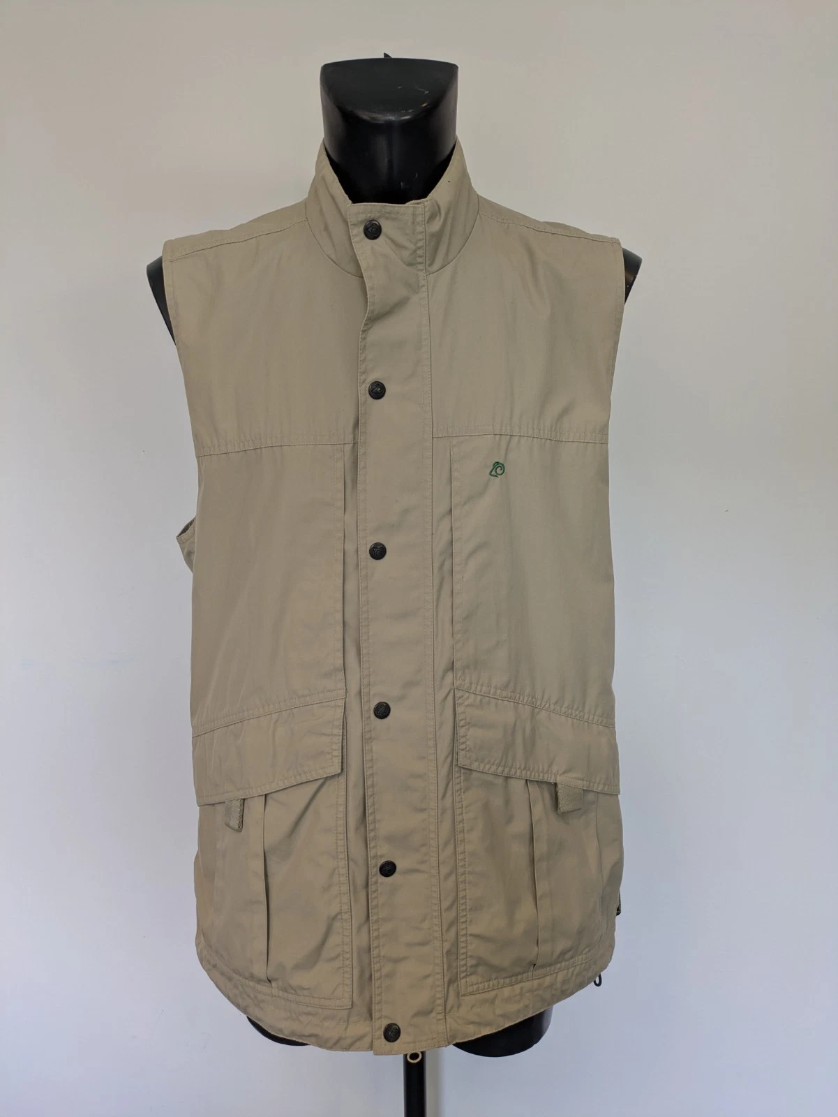 Craghoppers Utility Gilet Vest L Beige Fishing Hiking Multi-Pocket Full Zip VGC