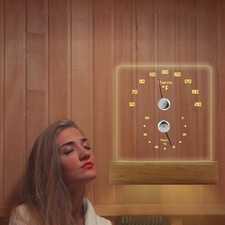 Sauna Thermometer 2 in 1 Fahrenheit Thermometer Hygrometer with LED Light Sau...