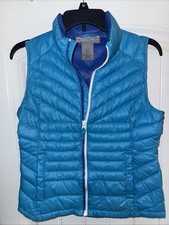 Free Country Lightweight Down Nylon Puffer Vest L 14-16y Light Blue
