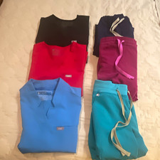 FIGS Technical Collection Women's Medical Scrub Set XS Solid Multi-Color