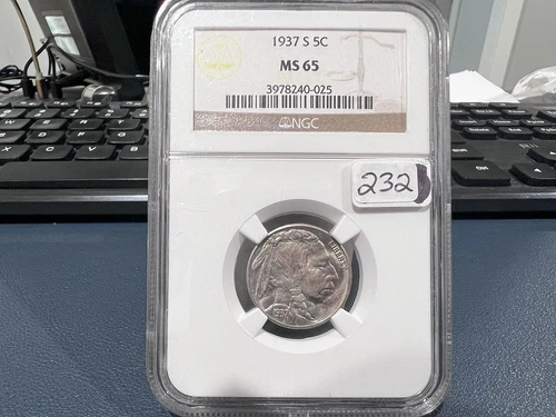 1936-S 5c Buffalo Nickel NGC MS 64 (DE) Five Cent