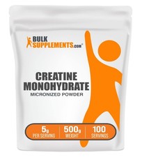 BulkSupplements.com Creatine Monohydrate Powder 1.1 Pound (Pack of 1), Multi