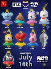 2026 McDonald's Happy Meal Toys - BT21 All Unopened - Complete Set of 10