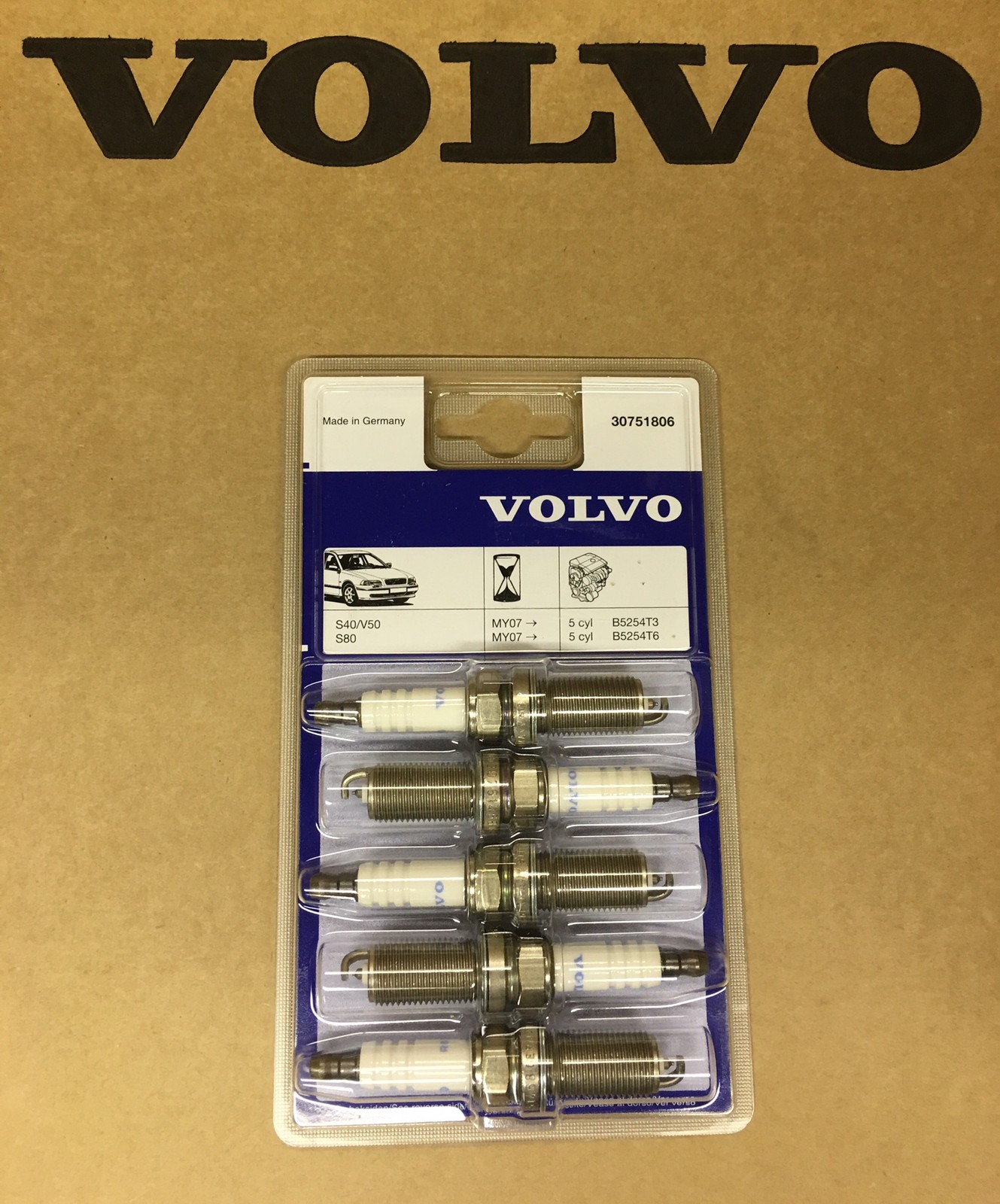 Genuine Volvo Spark Plug Set 30751806