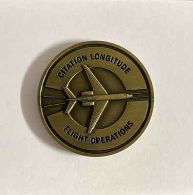#ad NetJets QS Citation Longitude 2025 Bronze Challenge Coin Warren Buffet NetJets $19.98