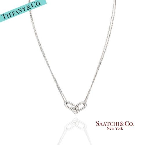 Tiffany Hardware Large Double Link シルバー Tiffany & Co. Hardware Large Double Link Pendant Necklace Sterling