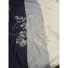 Superior King Duvet Cover Sydney Collection Blue Navy  White 100 Cotton New