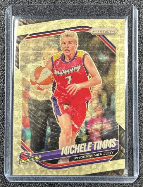 1/1 MICHELE TIMMS 2025 PANINI WNBA PRIZM #133 GOLD VINYL PRIZMS 1/1 MERCURY