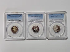 1999-S & 2010-S Jefferson Nickel Trio PCGS PR69DCAM – 3-Coin Proof Lot