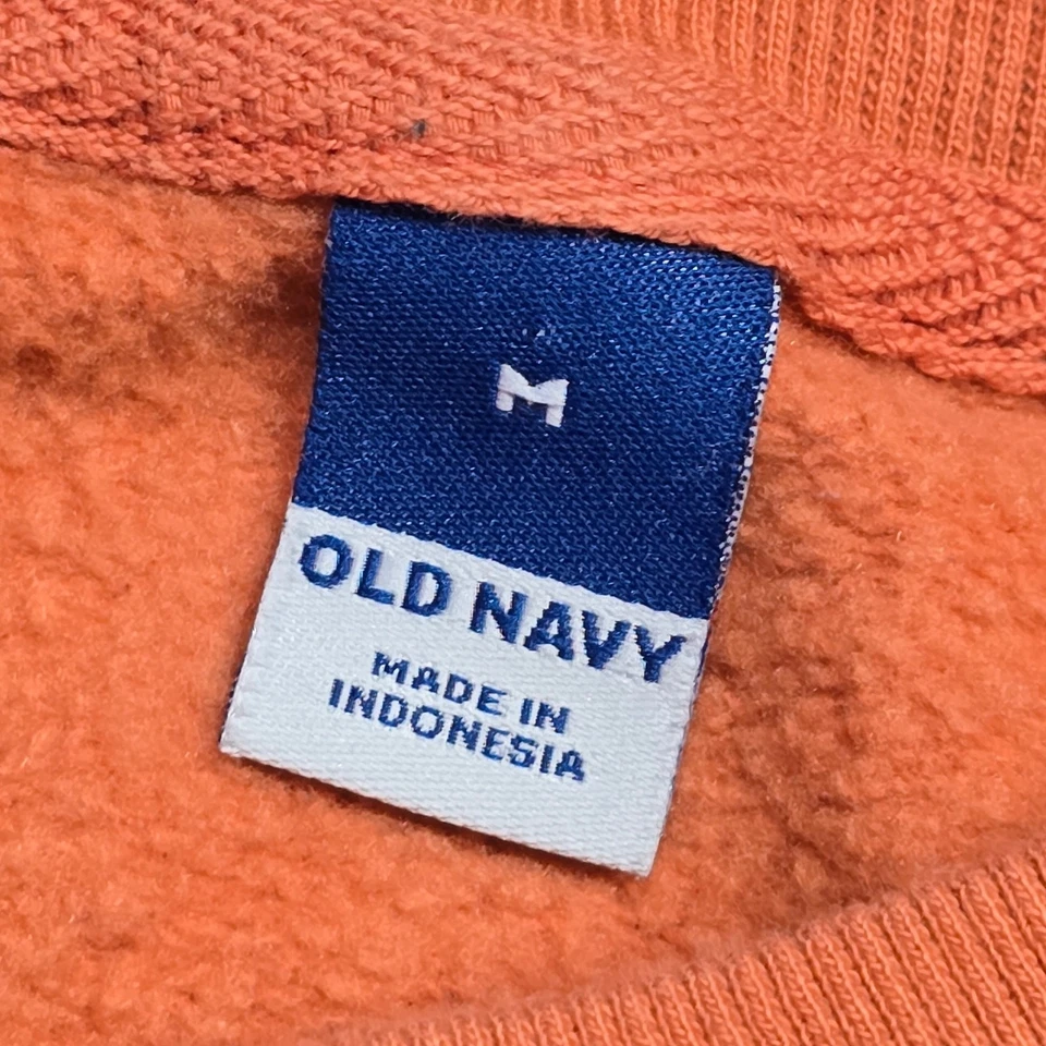 Old Navy 橙色海星运动衫长袖圆领上衣女式 M 码 — 第 4/4 张图片