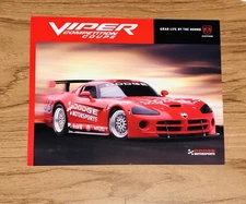  Dodge 2004 Viper SRT10 SRT-10 PVO Sales Sheet Brochure Card Mopar GTS GTSR R 