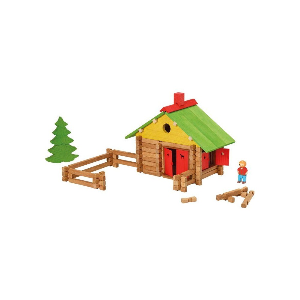 Chalet en bois Jeujura de 130 pièces jeu de construction traditionnel dès 5 ans