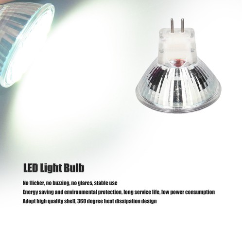 (Cold White 6000K)4PCS MR11 12LED Light Bulb 2W 300LM Spot Light Bulb Double - Picture 10 of 24