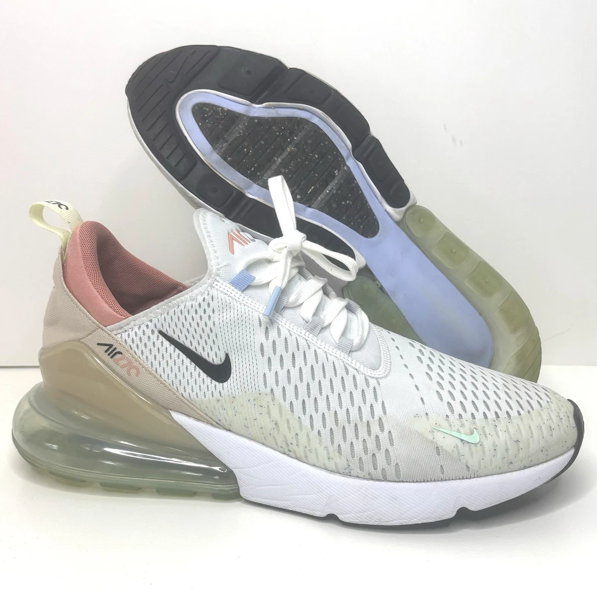 Nike Air Max 270 White Sanddrift Sneakers Shoes DQ7642 100 Men\'s Size 8.5 W9.5 Nike Air Max 270 White Sanddrift 2022 | eBay main image 3