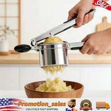 Stainless Steel Potato Masher, Potato Masher, Press and Mash Kitchen Gadget