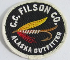 Filson Alaskan Outfitter Fly Fishing Retro Iron On Embroidered Patch!