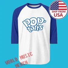 Pop Tarts Toaster Cake Men's Raglan Blue Size S to 2XL