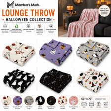 Member's Mark Halloween Lounge Throw Blanket 60x70 Velvet Plush Soft New