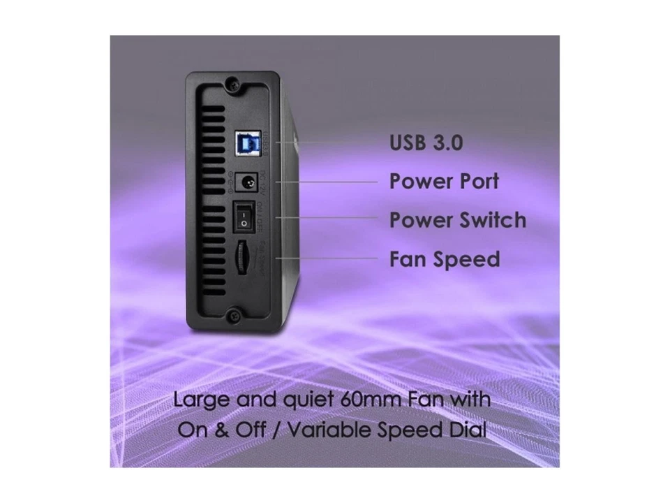 VANTEC NexStar HX NST-387S3-BK Aluminum / ABS Plastic 3.5" Black SATA I/II/III - Image 4 of 4