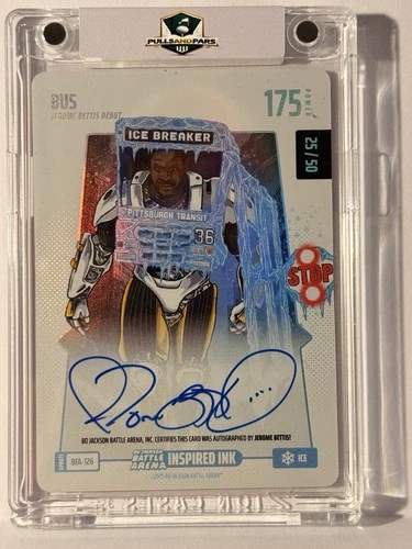 Bo Jackson Battle Arena #BFA-126 Bus Inspired Ink Auto Ice 25/50 Jerome Bettis