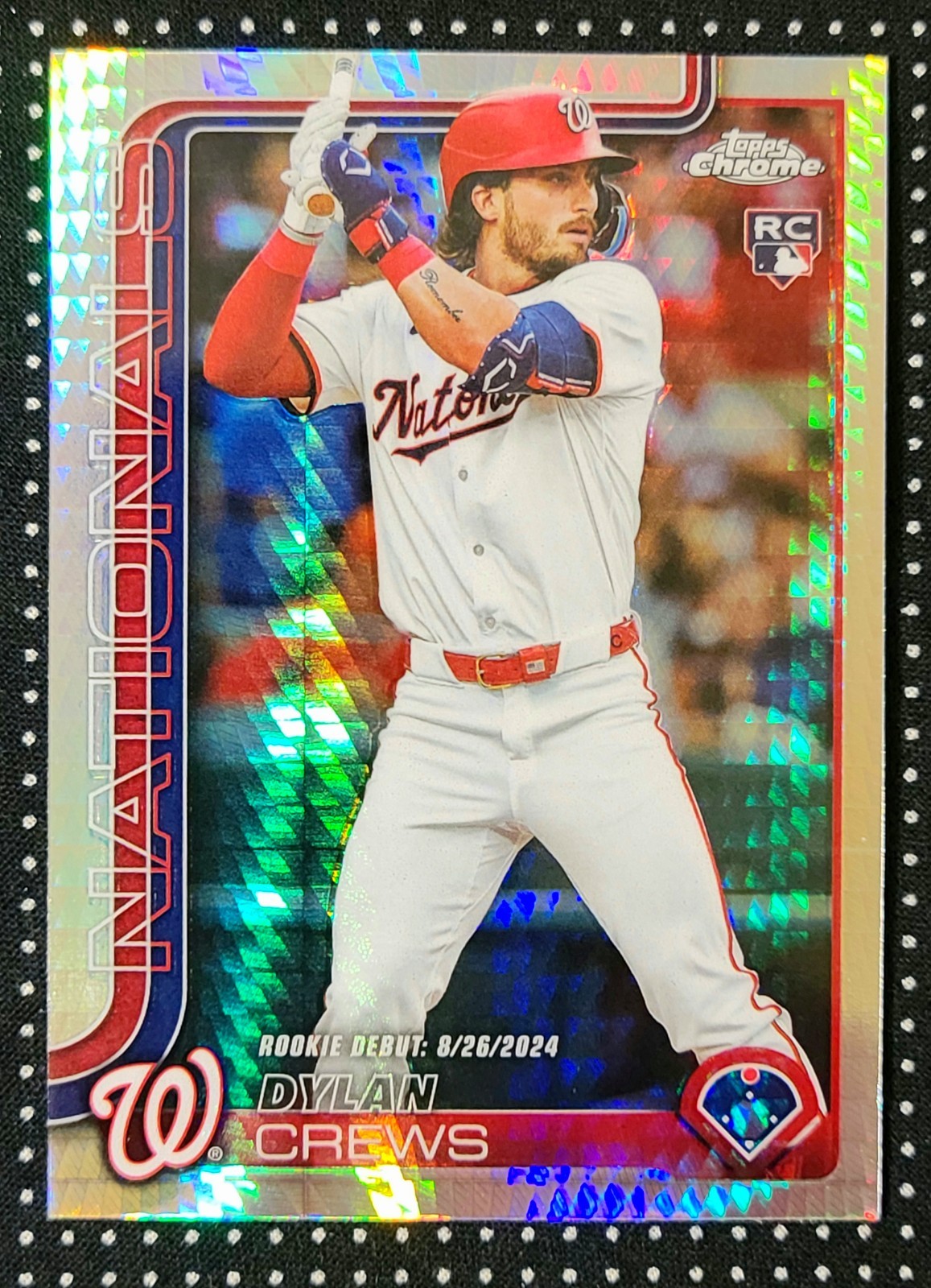 2025 Topps Chrome Update Series - Dylan Crews - Rookie Debut - Prism - #USC190