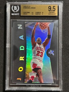 2006 07 Fleer E X MICHAEL JORDAN #4 BGS 9.5 GEM MINT CHICAGO BULLS HOF