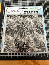 Be Creative großer 7x7 Hintergrundstempel Schneegestöber Schneeflocken