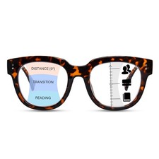 Progressive Multifocus Reading Glasses for Women Men, Oversized Blue Light Co...