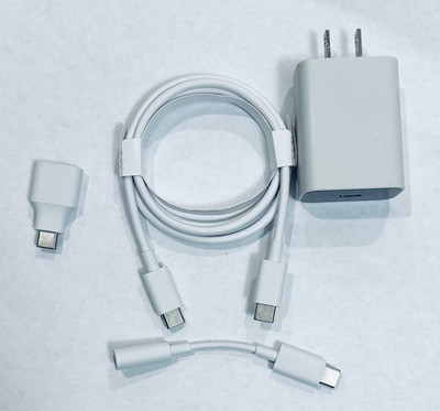OEM Google Pixel Charger TC G1000, USB-C  Cable,  OTG Adapter,  3.5mm to Type C
