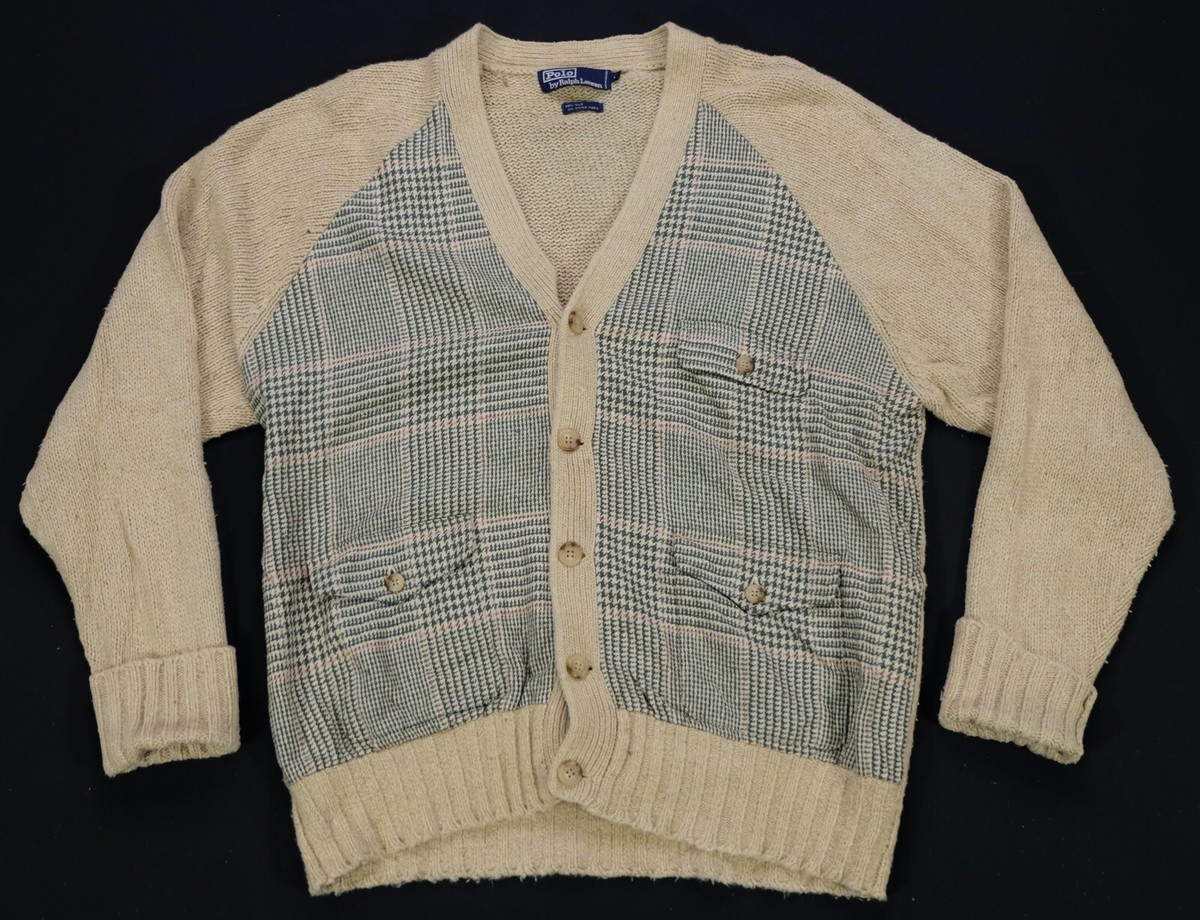 Rare Vintage POLO RALPH LAUREN Button Front Cardigan Sweater 90s