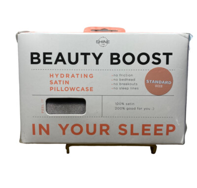 Shine Beauty Boost Hydrating Satin Pillowcase Standard 20 x 30 in NEW