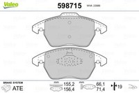 Valeo 598715 Bremsbelagsatz, Scheibenbremse FüR CitroËN Peugeot