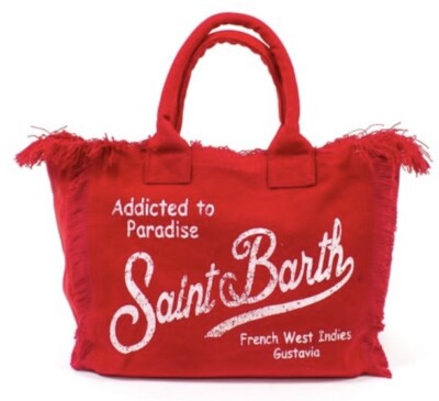 Mc2 Saint Barth Tasche Vanity Canvas ROT groß selten ORIGINAL