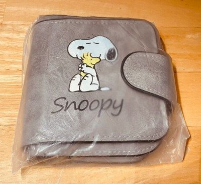Snoopy und Woodstock Peanuts Geldbörse/Portemonnaie grau PU-Leder **NEU+OVP**