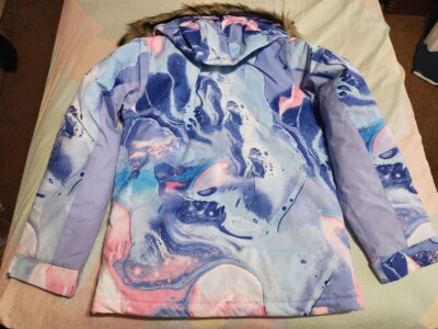 Kid's Ski Roxy Winter Snow Jacket - Girls' Azure Blue Landscape