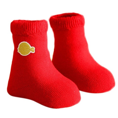 Winter Warmer Toddler Thicken Thermal Wool Cashmere Snow Sock Seamless Red Color - Picture 14 of 19