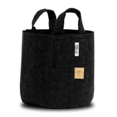 Root Pouch - Vase IN Stoff Mit Griffe Black 567L - Durchmesser 114cm -