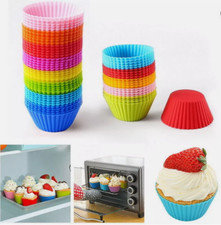 1/6/12/24pz Custodie per Muffin in Silicone Stampi per Cupcake Tazze da Forno Riutilizzabili Antiaderenti